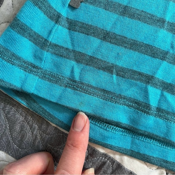 Icebreaker merino wool 260 blue stripe 1/4 zip medium - Picture 8 of 11